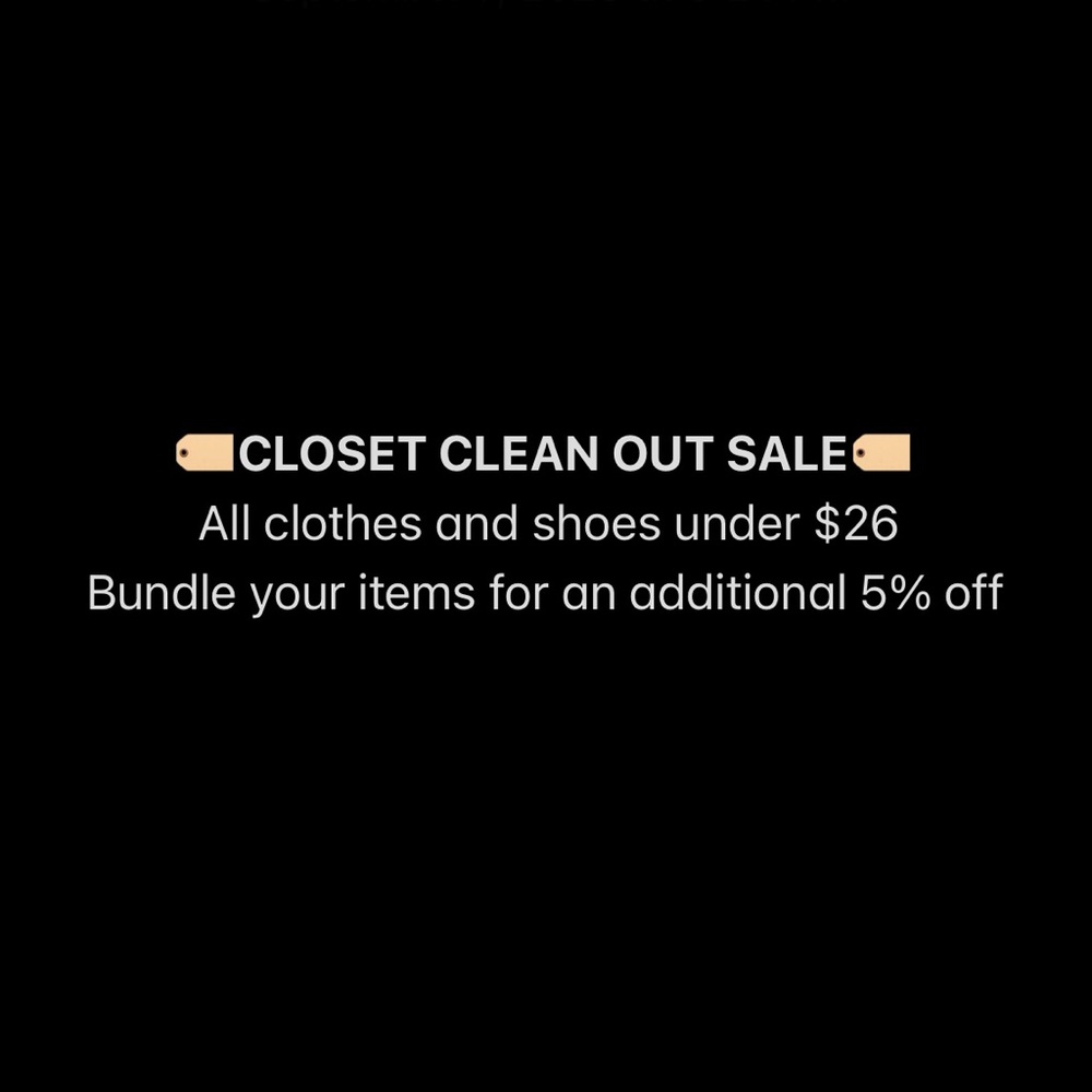 Closet Clean Out Sale